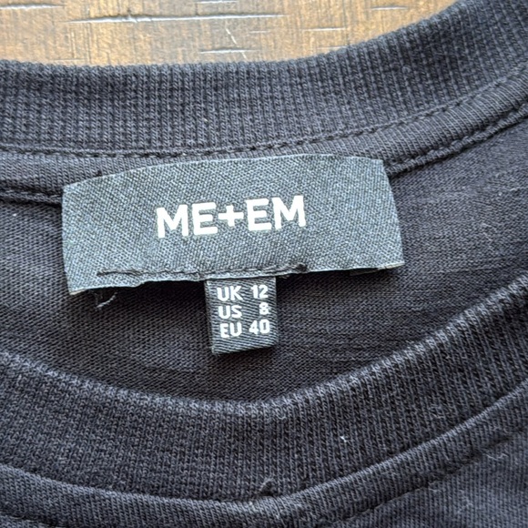 ME+EM Tiered Slub‎ Maxi Dress Black Sleeveless Pockets EUC size8 - Picture 8 of 14